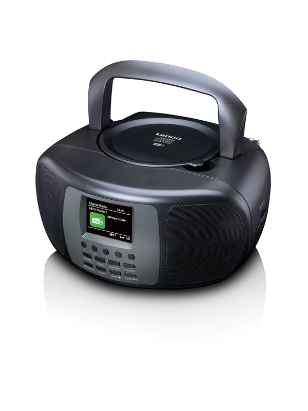 Lenco SCD-860BK - Portable DAB+/FM Radio with Bluetooth® CD Player and large LCD colour display - Black - DAB/DAB+/FM - Stereo