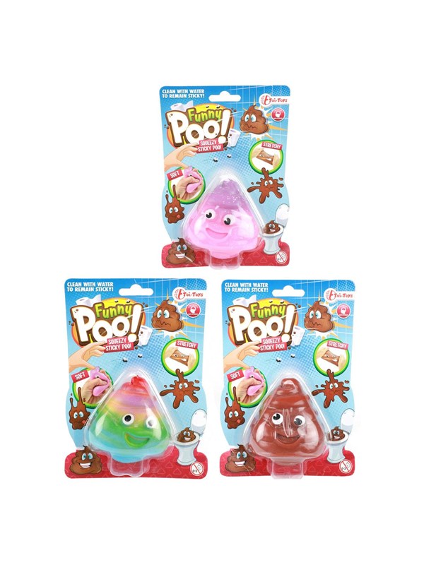 Toi-Toys Funny Poo Sticky Stretchy Smiling Turd (Assorted)