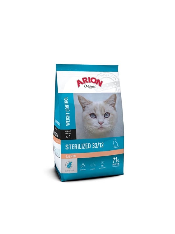 ARION Original Sterilized 33/12 Salmon Dry Cat Food 7.5kg