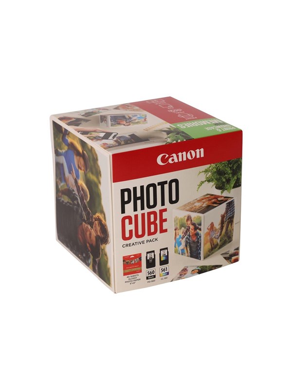 Canon Photo Cube Creative Pack - 2-pack - black colour (cyan magenta yellow) - original - glossy - ink cartridge / paper kit