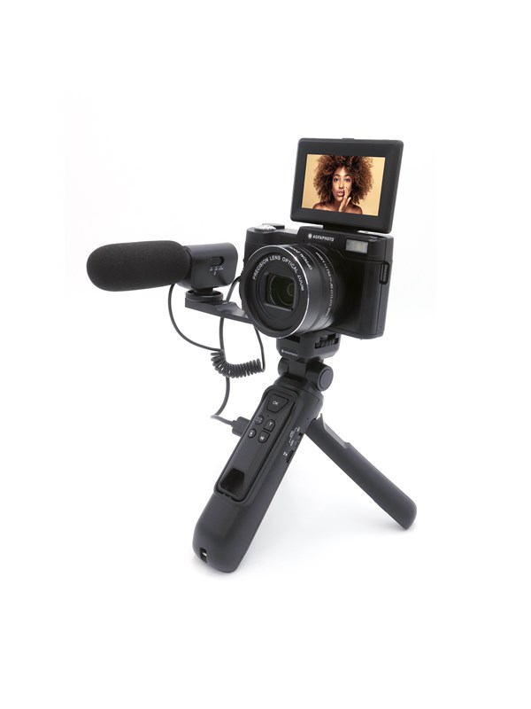 Agfa Realishot Vlogging Camera - 4K-Video - 5x Optical Zoom - Black