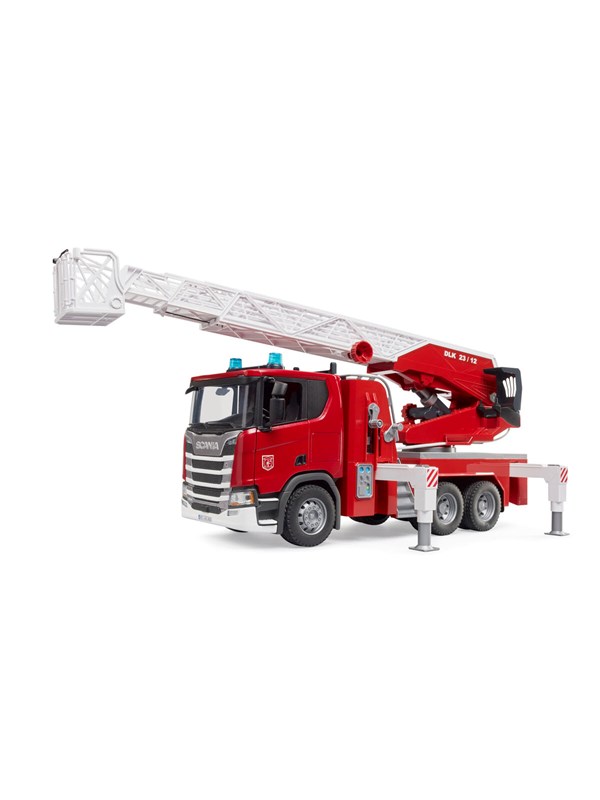 Bruder Scania Super 560R -paloauto tikkailla, vesipumpulla sekä valo ja ääni -toiminnolla