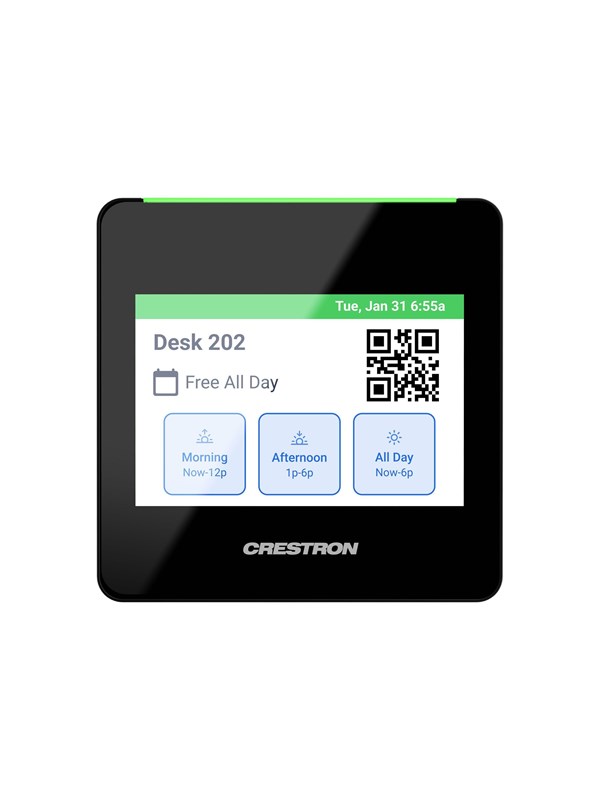 Crestron Electronics Crestron TSS-470E-B-T - room manager - 3.5"" desk scheduling - 802.11a/b/g/n/ac - textured black - Max - recommended for