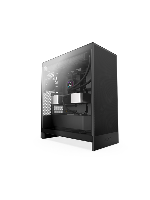 NZXT H7 Flow 2024 -miditornikotelo ikkunalla, musta