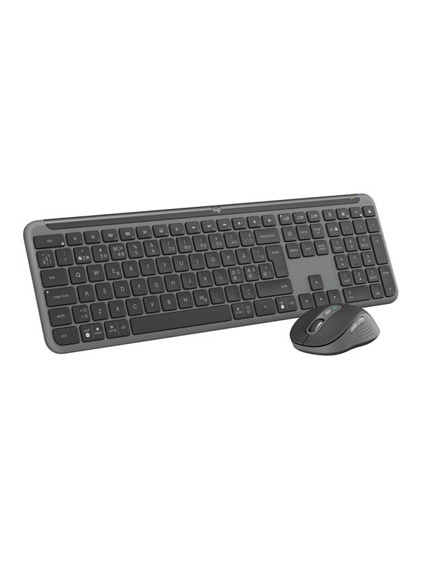 Logitech Signature Slim Combo MK950 - Graphite - Näppäimistö ja Hiirisetti - Pohjoismainen - Harmaa