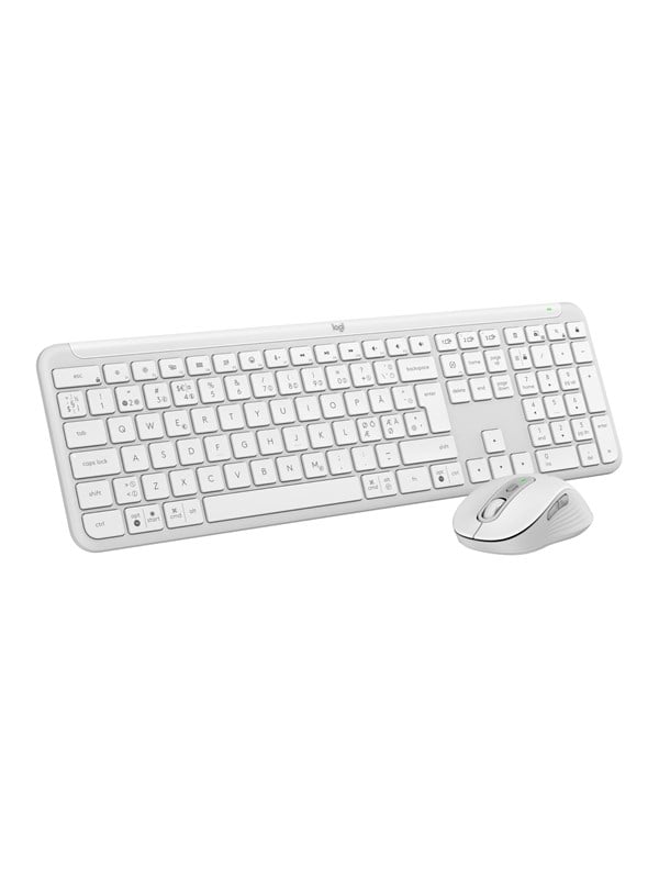 Logitech Signature Slim Combo MK950 - Off-White - Näppäimistö ja Hiirisetti - Pohjoismainen - Valkoinen