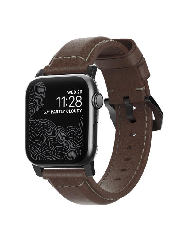 Nomad - Traditional Band - 44mm/42mm | Black Hardware | Rustic Brown Leather