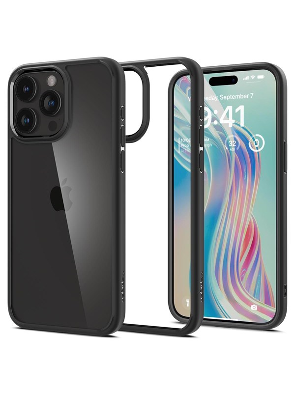 Spigen Ultra Hybrid - matte black - iPhone 15 Pro Max