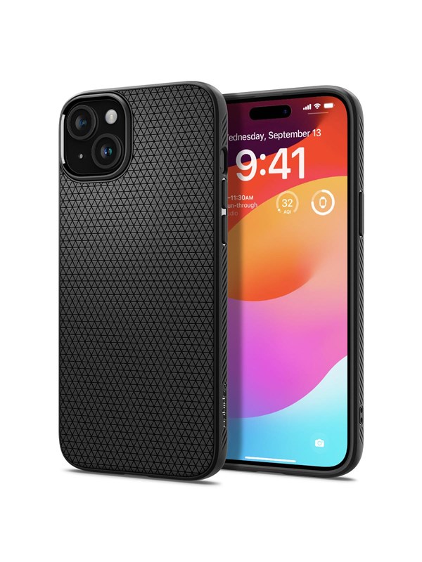 Spigen Liquid Air - matte black - iPhone 15