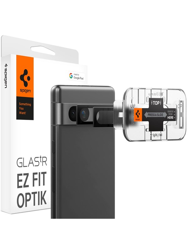 Spigen Glass EZ Fit Optik 2 Pack - black - Google Pixel 7a