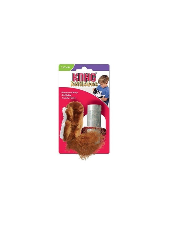 KONG - Refillable Catnip Squirrel 10X5X2 Cm