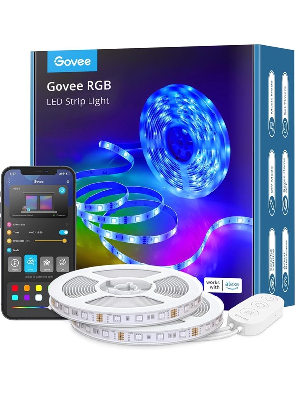 Govee RGB Smart Wi-Fi + Bluetooth LED Strip (10 m)