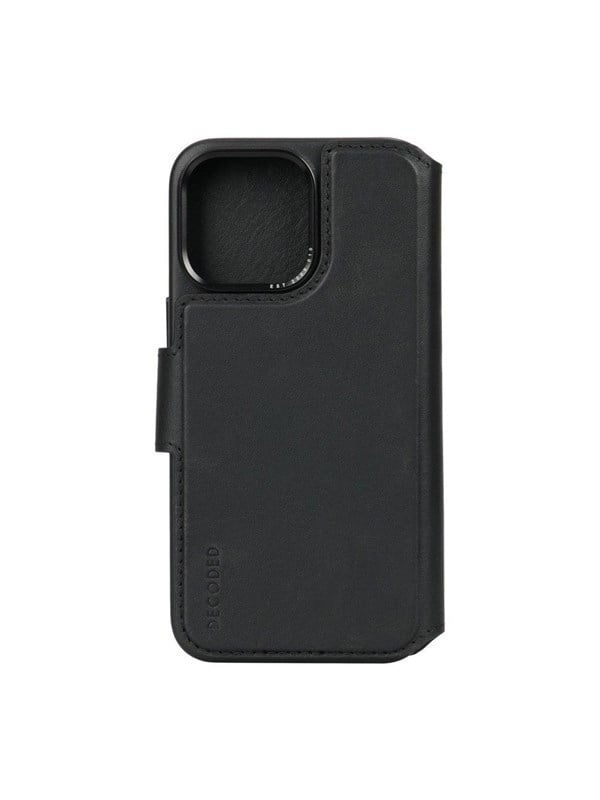 Decoded Leather Detachable Wallet for iPhone 15 Pro Max Black
