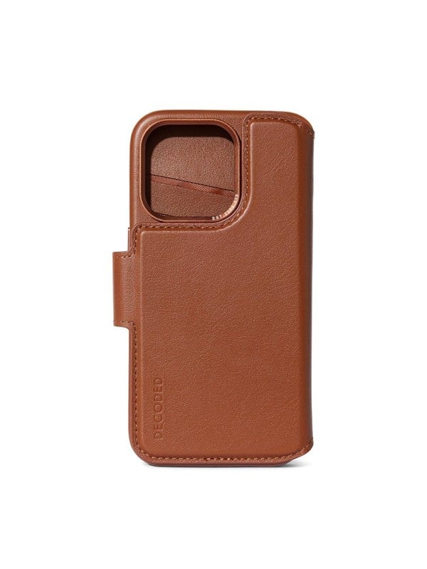 Decoded Leather Detachable Wallet for iPhone 15 Pro Tan