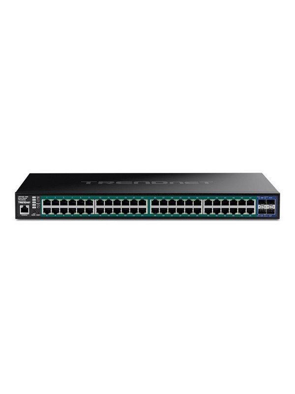 TRENDnet TPE-3524S 52-Port Gigabit Web Smart PoE+ Switch with 10G SFP+ Slots