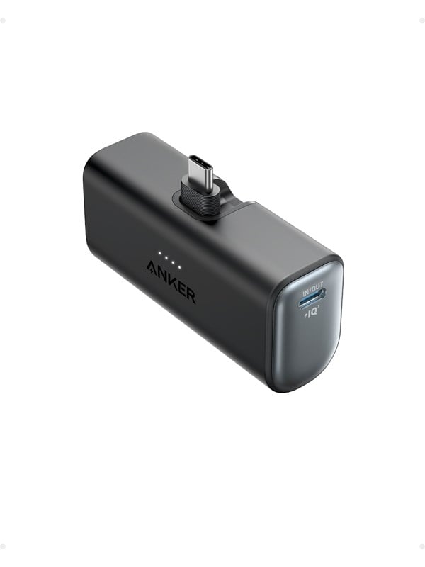 Anker Nano - Powerbank - 5000 mAh - 22,5 Watt - 3 A - IQ 3.0 - 2 ulostuloa (24-nastainen USB-C) - lajittelu