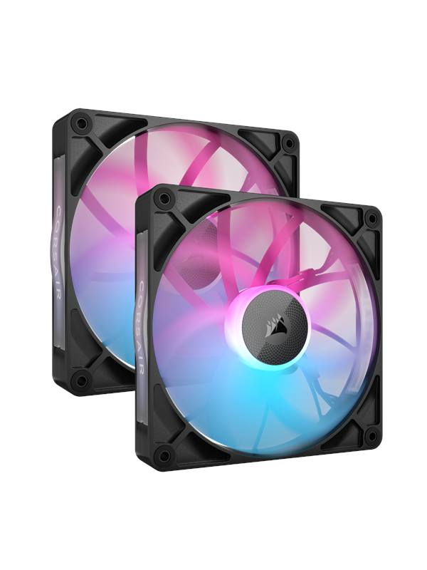 Corsair iCUE LINK RX140 RGB 2-pack - Kotelotuuletin - 140mm - Musta RGB LED valolla - 36 dBA