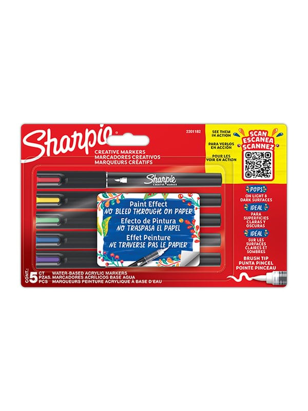 Sharpie Creative Marker Brush tip | Värilajitelma | 5 kpl