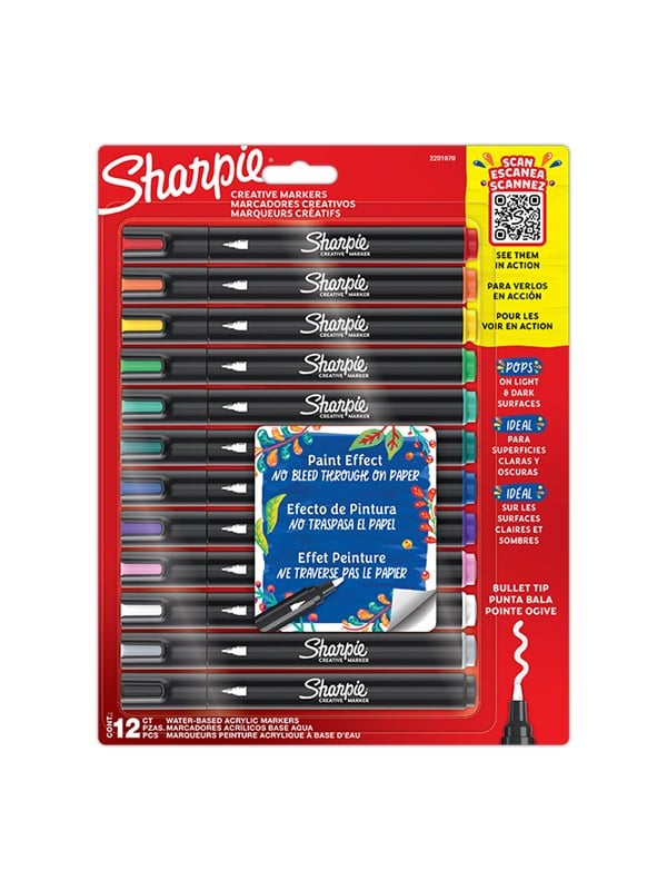 Sharpie Creative Marker Bullet Tip | Värilajitelma | 12 kpl