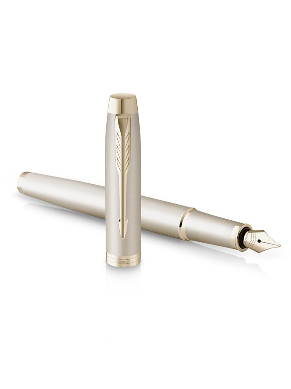 Parker IM Monochrome Champagne Fountain pen F Blue ink