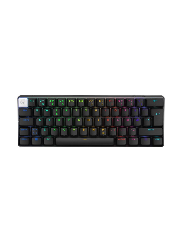Logitech G PRO X 60 LIGHTSPEED - Pelinäppäimistö - ilman numpadia - Pohjoismainen - Musta