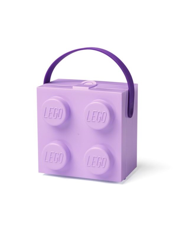 LEGO BOX W. HANDLE - LAVENDER
