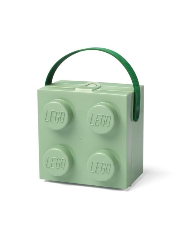 LEGO BOX W. HANDLE - SAND GREEN