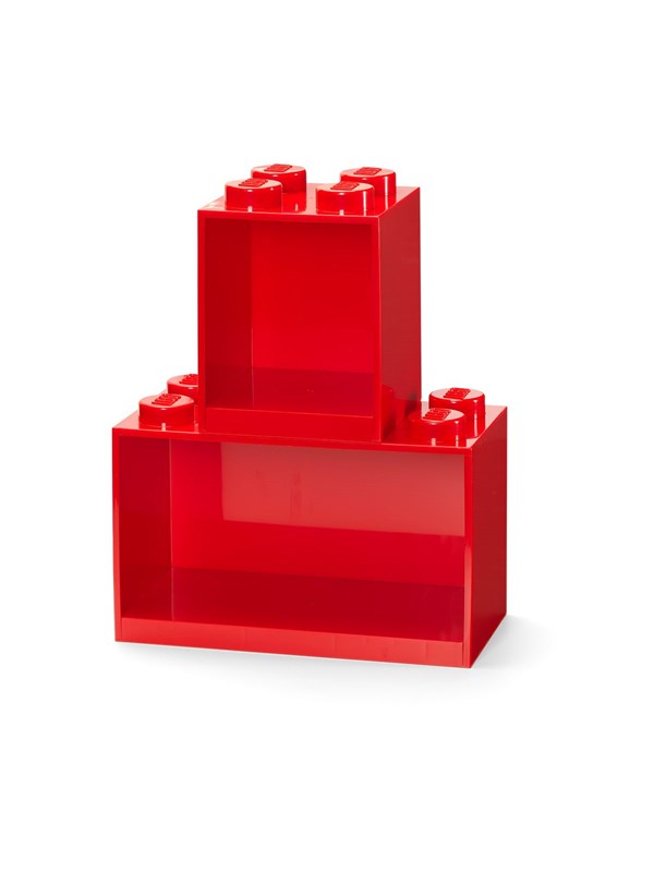 LEGO BRICK SHELF SET - RED