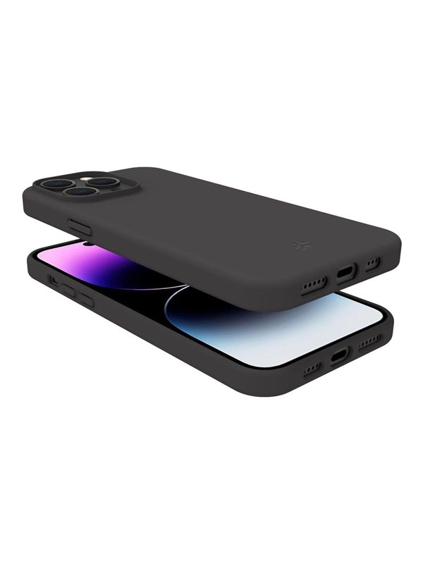 CELLY Cromo Soft rubber case iPhone 15 Pro Max - Black