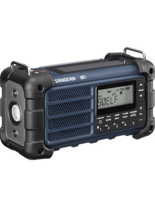 Sangean MMR-99 - Bluetooth - Handcrank - Solar Radio - DAB/DAB+/FM - Mono - Sininen