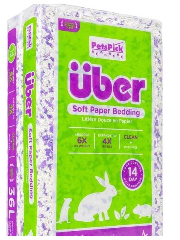 Über Paper Bedding 56 L Purple/White w/Lavender Scent