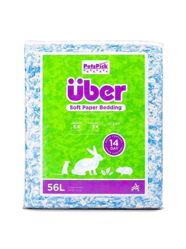 Über Paper Bedding 56 L Blue/White