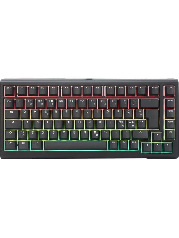 Ducky Tinker75 - Ergonominen näppäimistö - Pohjoismainen - Musta