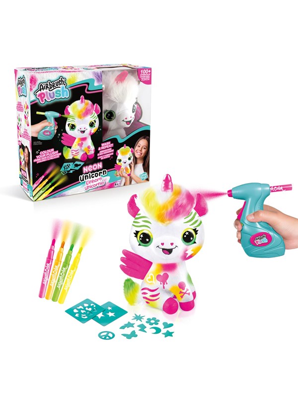 Airbrush Plush Neon Unicorn