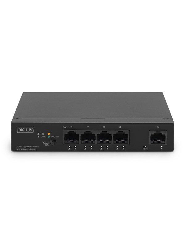 DIGITUS 4+1 Port Ethernet Unmanaged PoE Switch