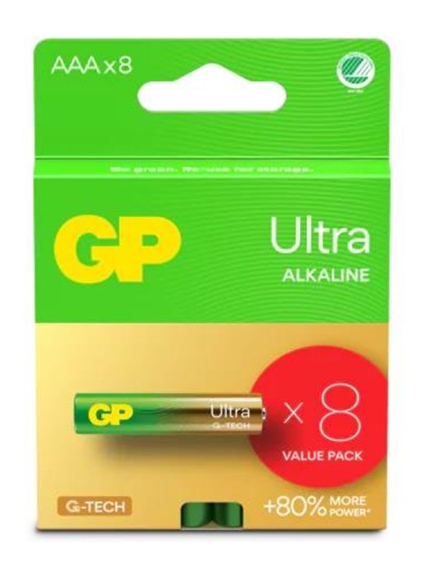 GP Battery Ultra Alkaline AAA/LR03 8-pack