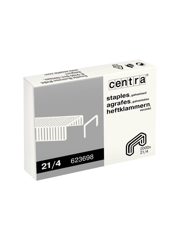 Esselte Centra - staples - 21/4 - galvanised - pack of 2000