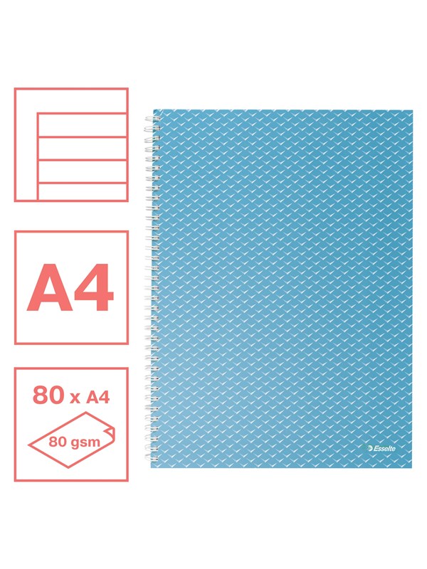 Esselte Colour'Breeze A4 muistivihko viivoilla Sininen