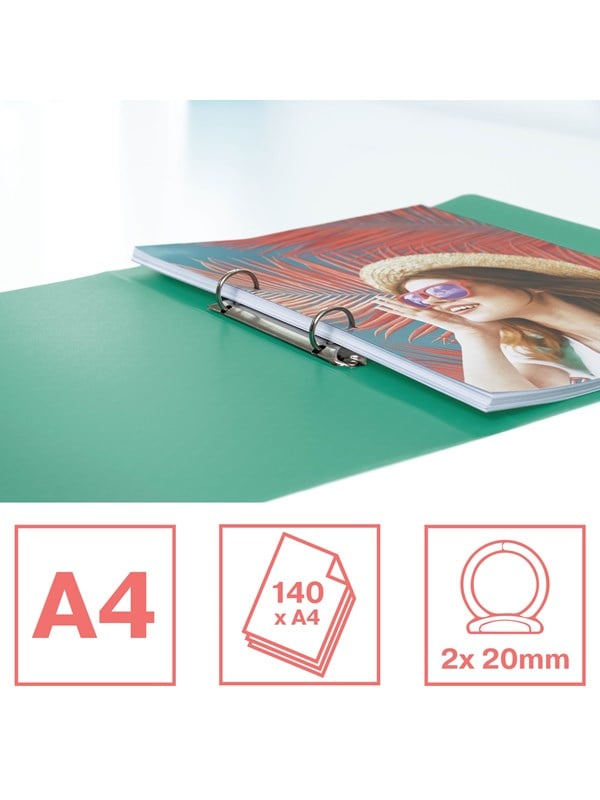 Esselte Colour'Breeze rengaskansio A4 2RR/25mm Vihreä