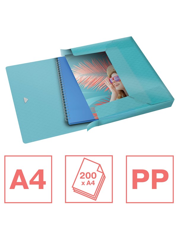Esselte Colour'Breeze laatikkokansio PP A4 25mm Sininen