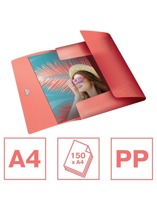 Esselte Colour'Breeze läppäkansio PP koralli