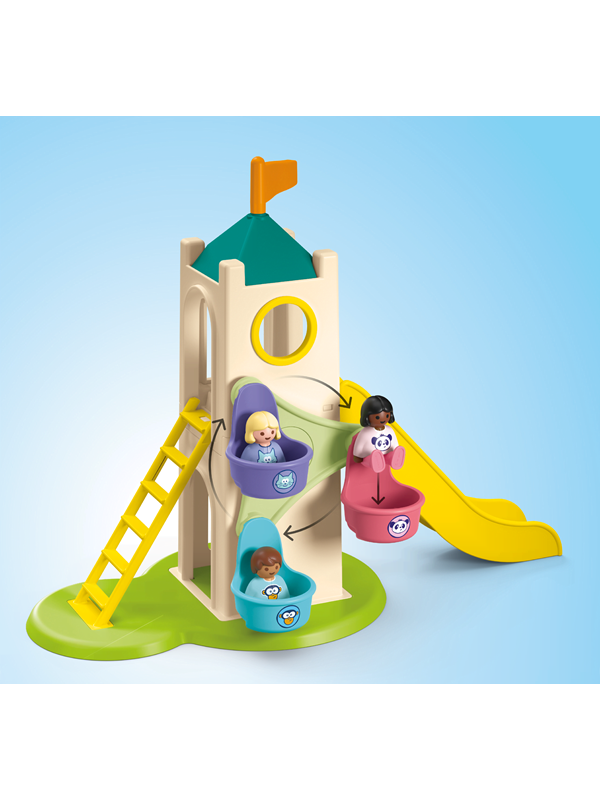 Playmobil 1.2.3 - Junior seikkailutorni jäätelökojusten kanssa