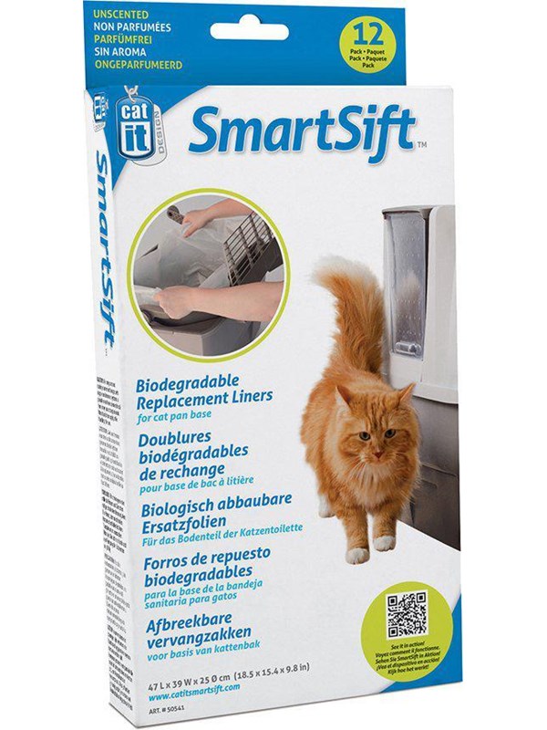 Catit - Biodegradable Replacement Liners (Top) Smart Sift 12St - (775.1074)