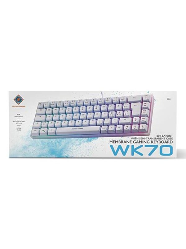 Deltaco GAMING DK240 Mini RGB Membrane Keyboard - Pelinäppäimistö - Valkoinen