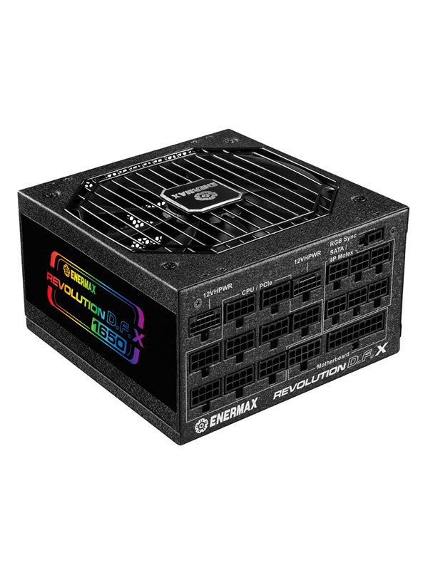 Enermax Revolution D.F.X ERT1650EWT Virtalähde - 1650 Watt - 140 mm - ATX 3.0 - 80 Plus Kulta sertifioitu