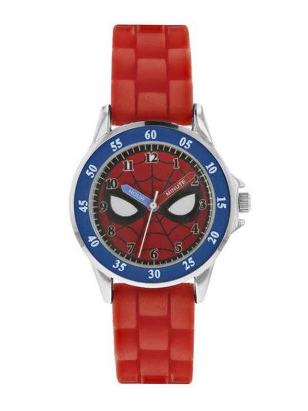 Peers Hardy - Marvel Spider-Man Time Teacher with Red Silicone Strap - Katsella