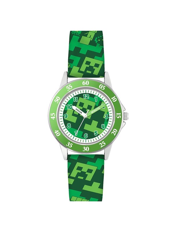 Peers Hardy - Minecraft Creeper Green Printed Strap Quartz - Katsella