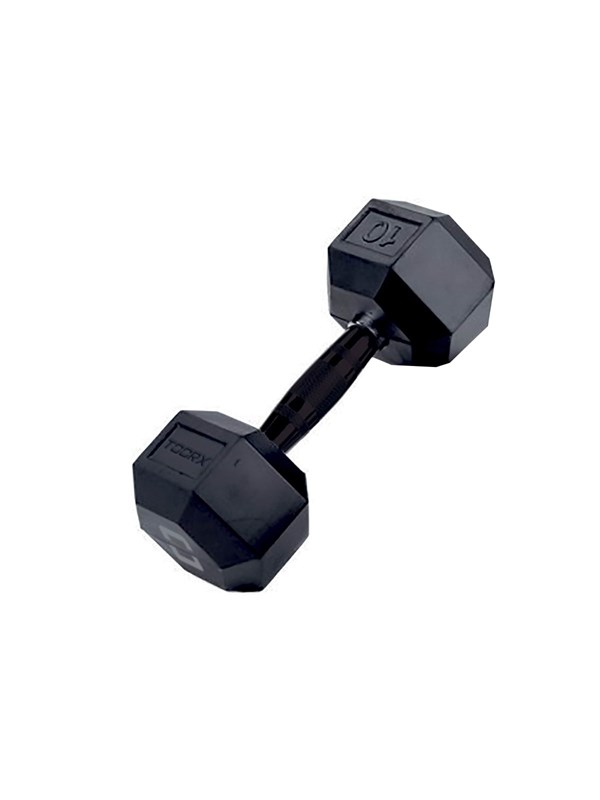 Toorx Hexagon Rubber Dumbbell 9 Kg.