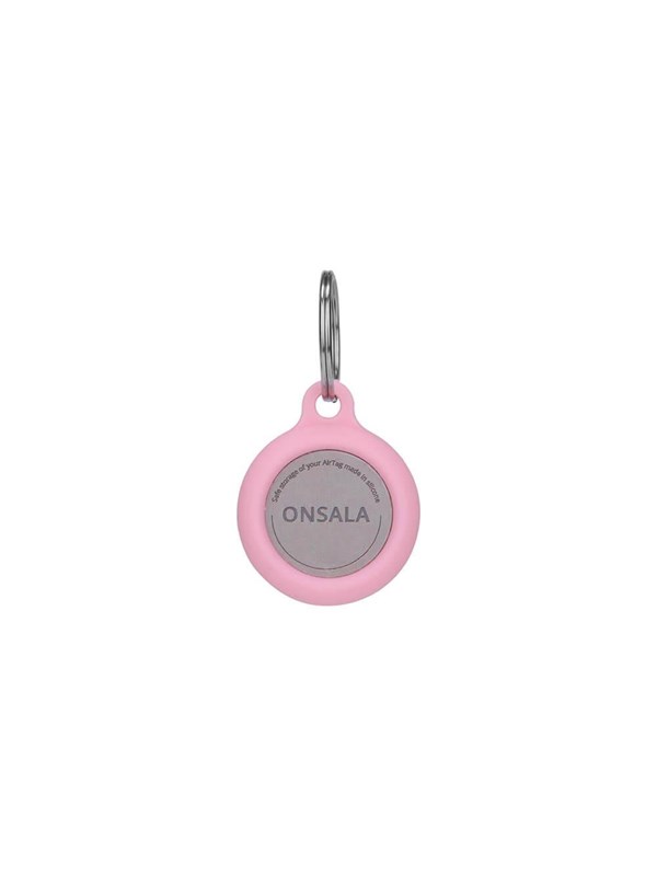 ONSALA Airtag Holder Silicone Pink with Keyring