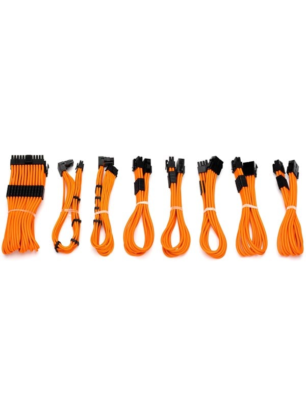 DUTZO Sleeved virtalähde jatkokaapeli Pro kit - Oranssi